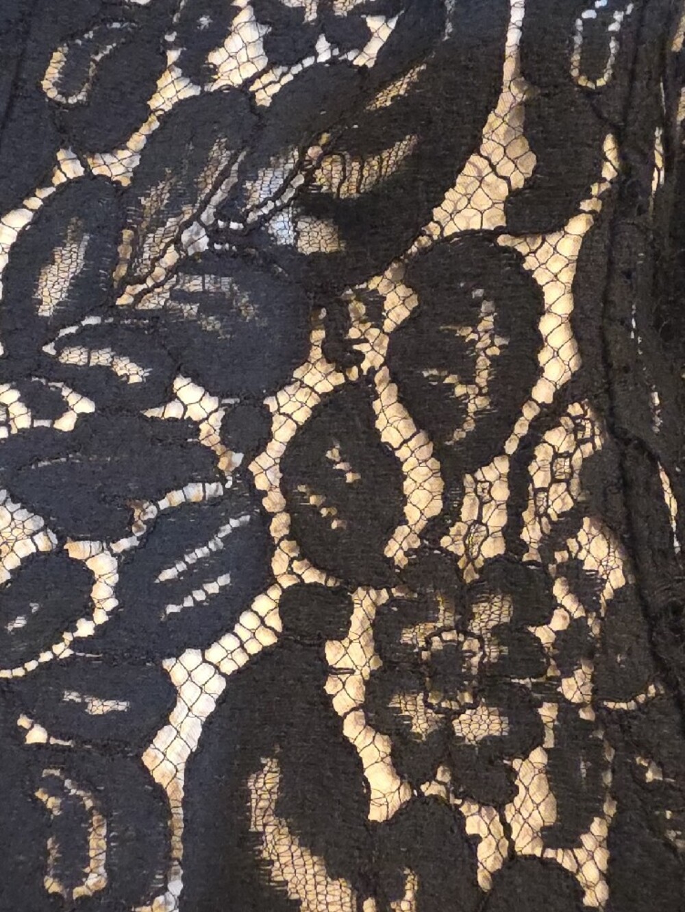 White House Black Market Black Floral Lace Square-Neck Corest Top - Picture 9 of 10